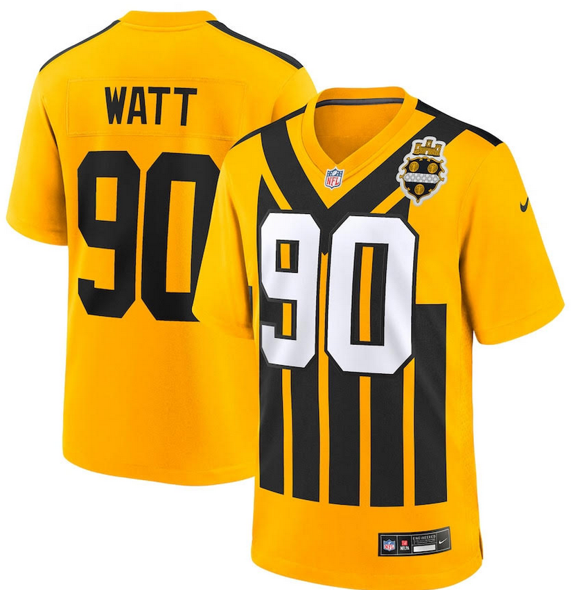 Men 2025 Pittsburgh Steelers #90 Wattt yellow Nike Limited NFL Jersey